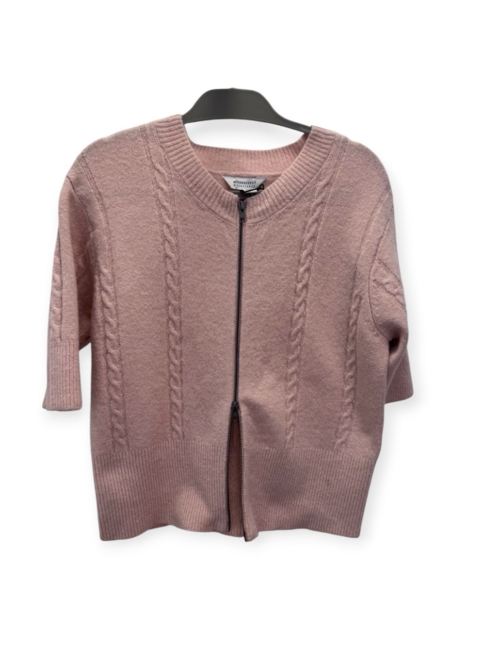 Spring Sweater 🌸 | Pink Cable Knit Short Sleeved Cardigan
